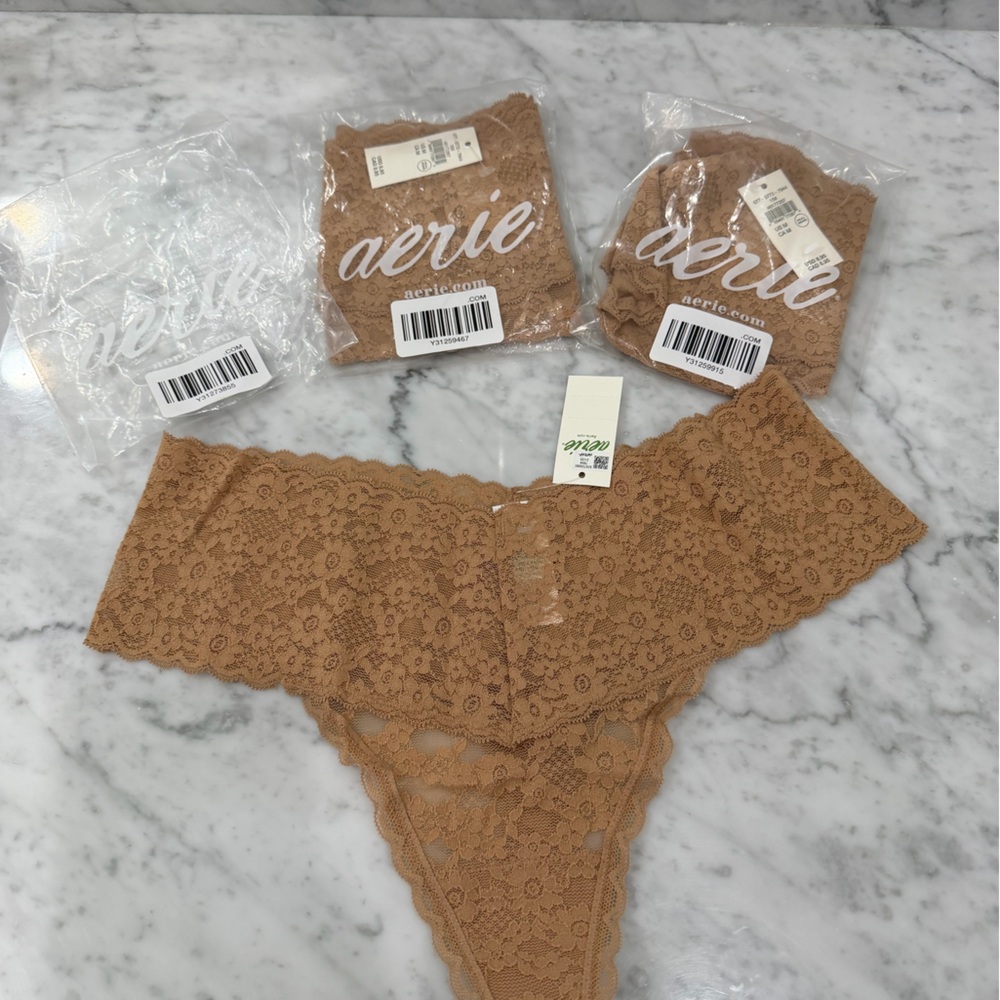 3 BRWT Aerie Women's Lace Thongs